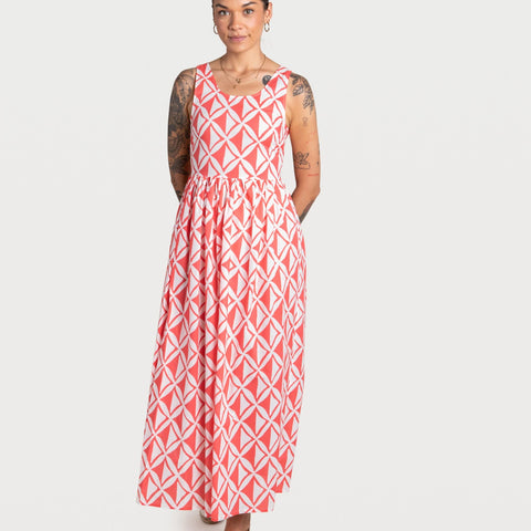 Long Printed Sleeveless Dress
