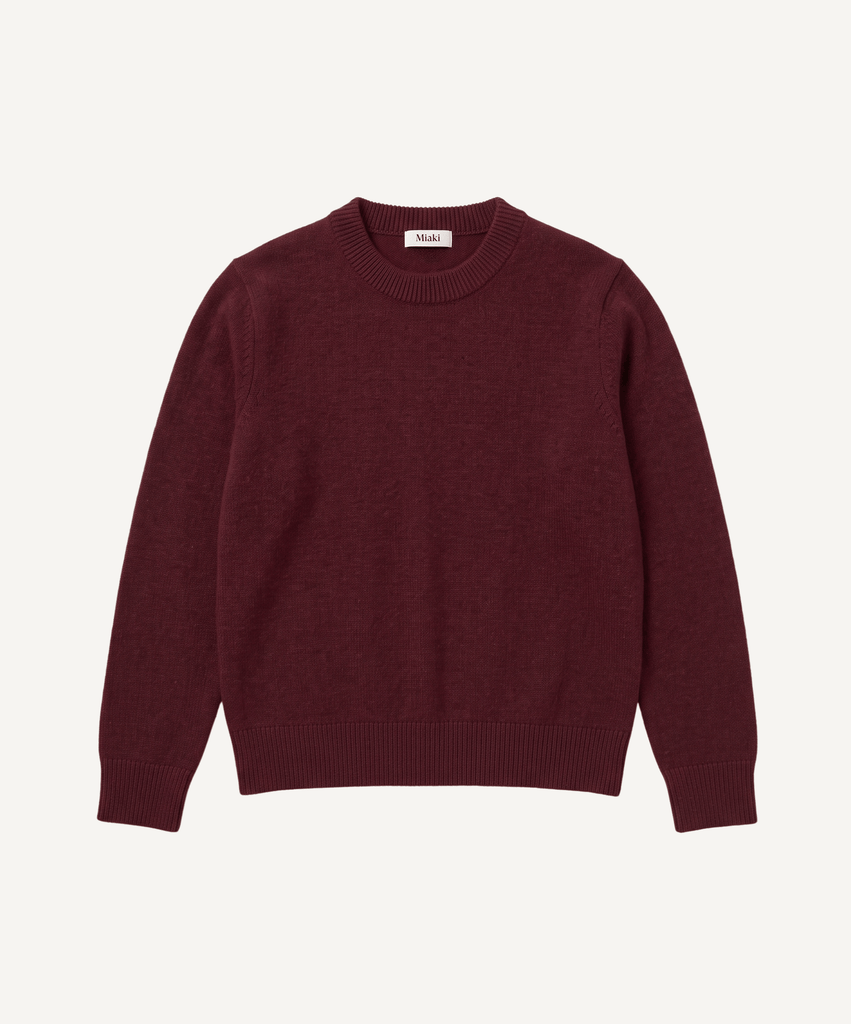 Bordeaux / XS Geelong Straight Roundneck Sweater Miaki Swiss Made Womenswear
