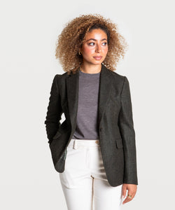 Classic Herringbone Blazer