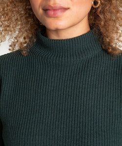 Short Heavy Rib Mockneck Sweater