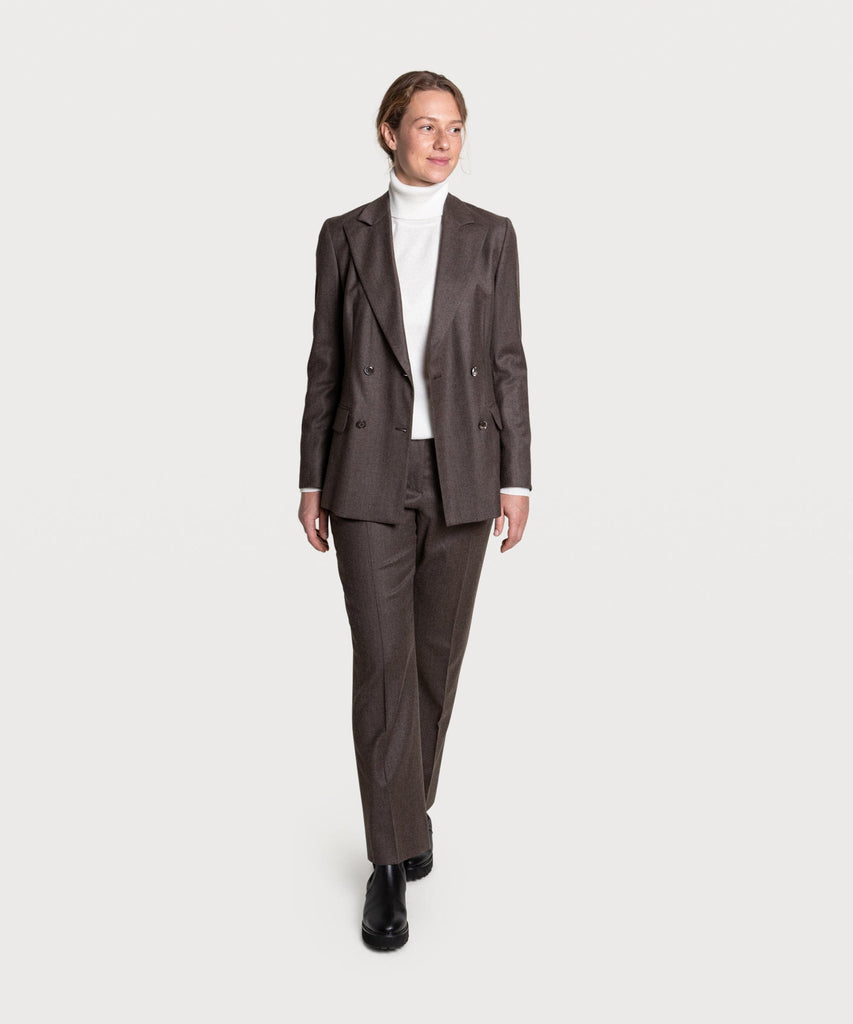 Relaxed Flannel Double Breast Jacket