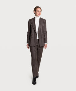 Relaxed Flannel Double Breast Jacket
