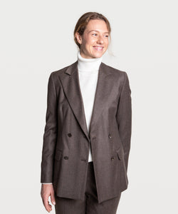 Relaxed Flannel Double Breast Jacket
