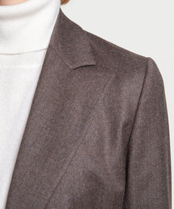 Relaxed Flannel Double Breast Jacket