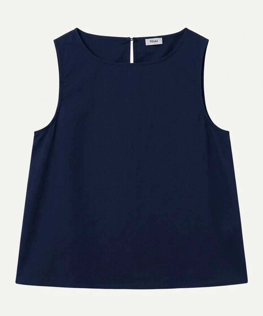 Navy / XS Sleeveless A-Line Top Miaki Swiss Made Womenswear