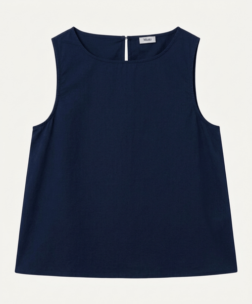 Navy / XS Sleeveless A-Line Top Miaki Swiss Made Womenswear