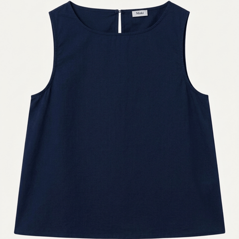 Navy / XS Sleeveless A-Line Top Miaki Swiss Made Womenswear