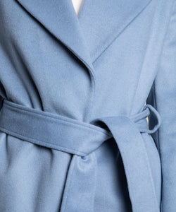 Mid-Length Cashmere Wrap Coat