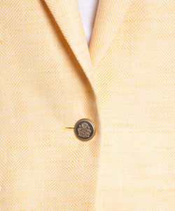 Relaxed Herringbone Linen Wool Blazer