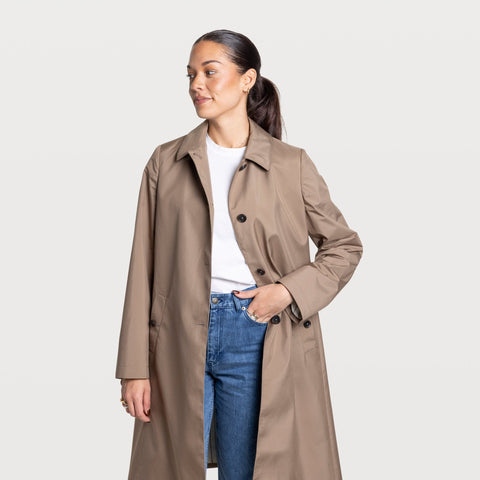 Beige / 34 Long Traveller Raincoat Miaki Swiss Made Womenswear