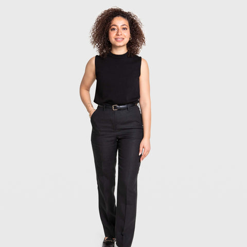 Straight Linen Trousers