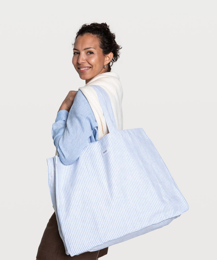 Linen Beach Bag