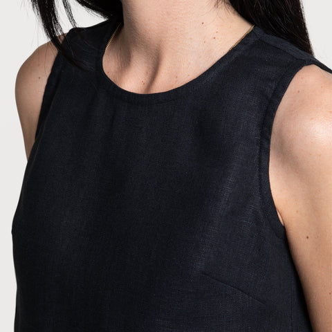 Sleeveless Linen Top