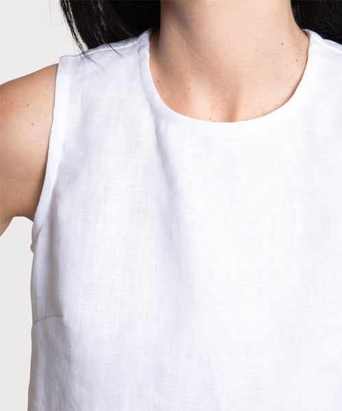 Sleeveless Linen Top