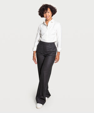Flanellhose mit weitem Bein