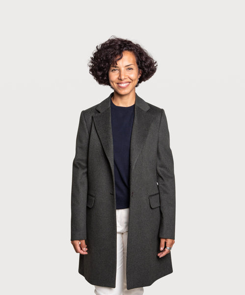 Olive / 34 Classic Coat Miaki Swiss Made Womenswear