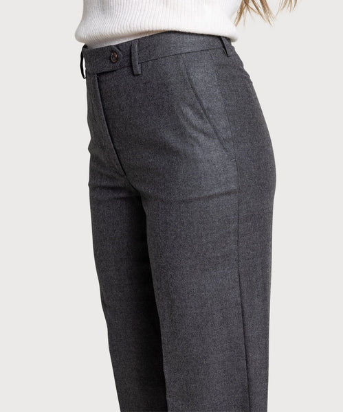 Flanellhose mit weitem Bein