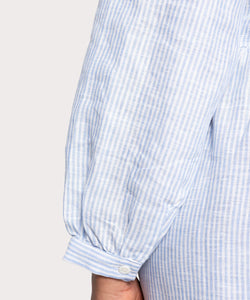 Relaxed Long Striped Linen Dress