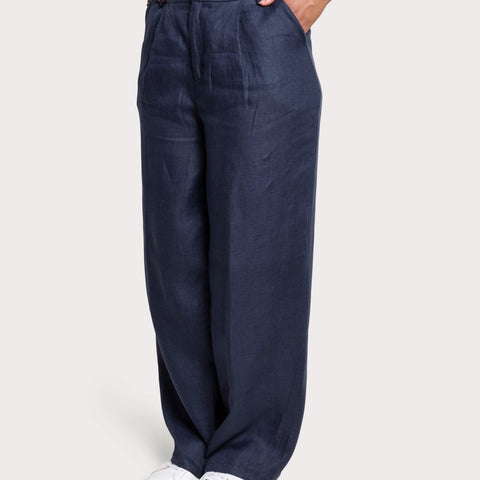 Pleated Linen Trousers