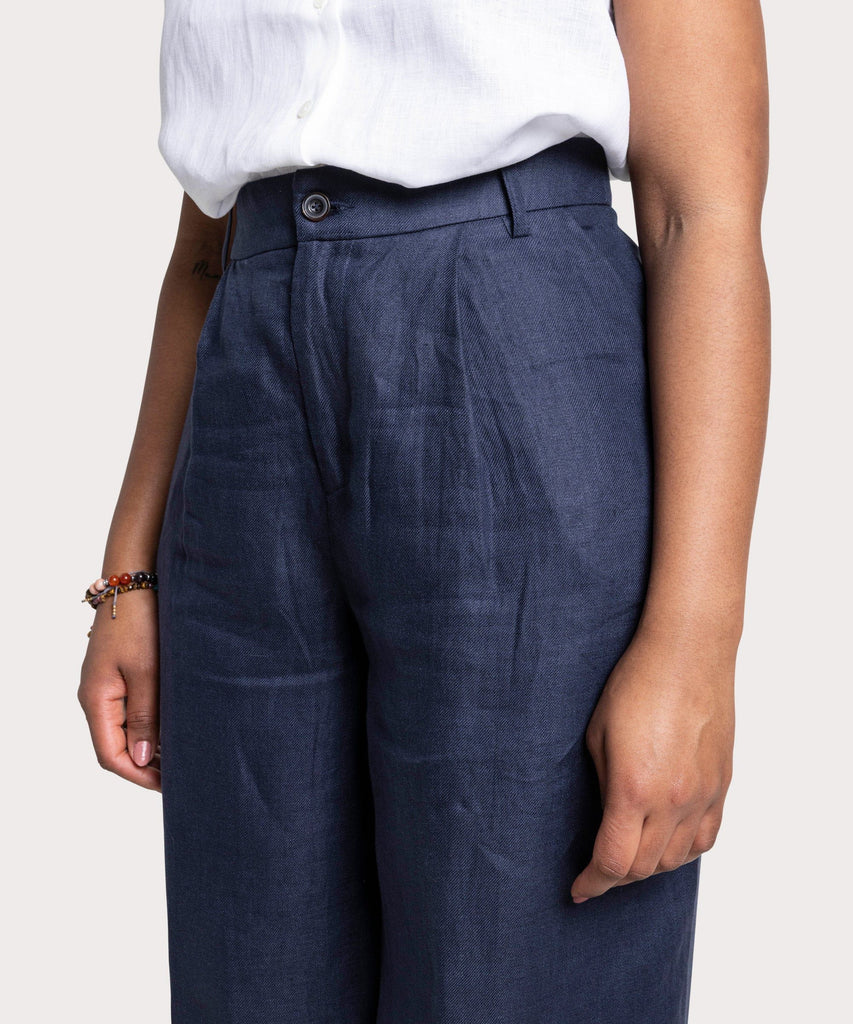 Pleated Linen Trousers