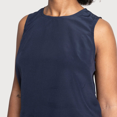 Sleeveless Silk Top