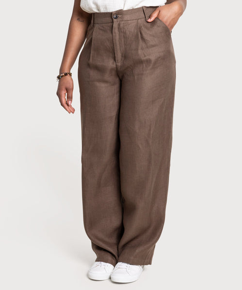 Pleated Linen Trousers
