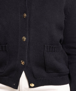 Knitted Cotton Pocket Cardigan