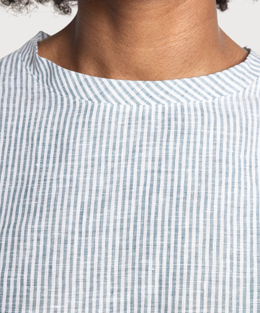 Butterfly Linen Stripe Top