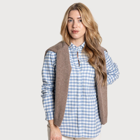 Relaxed Check Cashmere Shirt