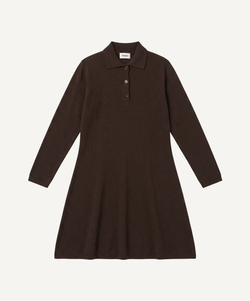 Brown / XS Knitted Polo Dress Miaki Swiss Made Womenswear