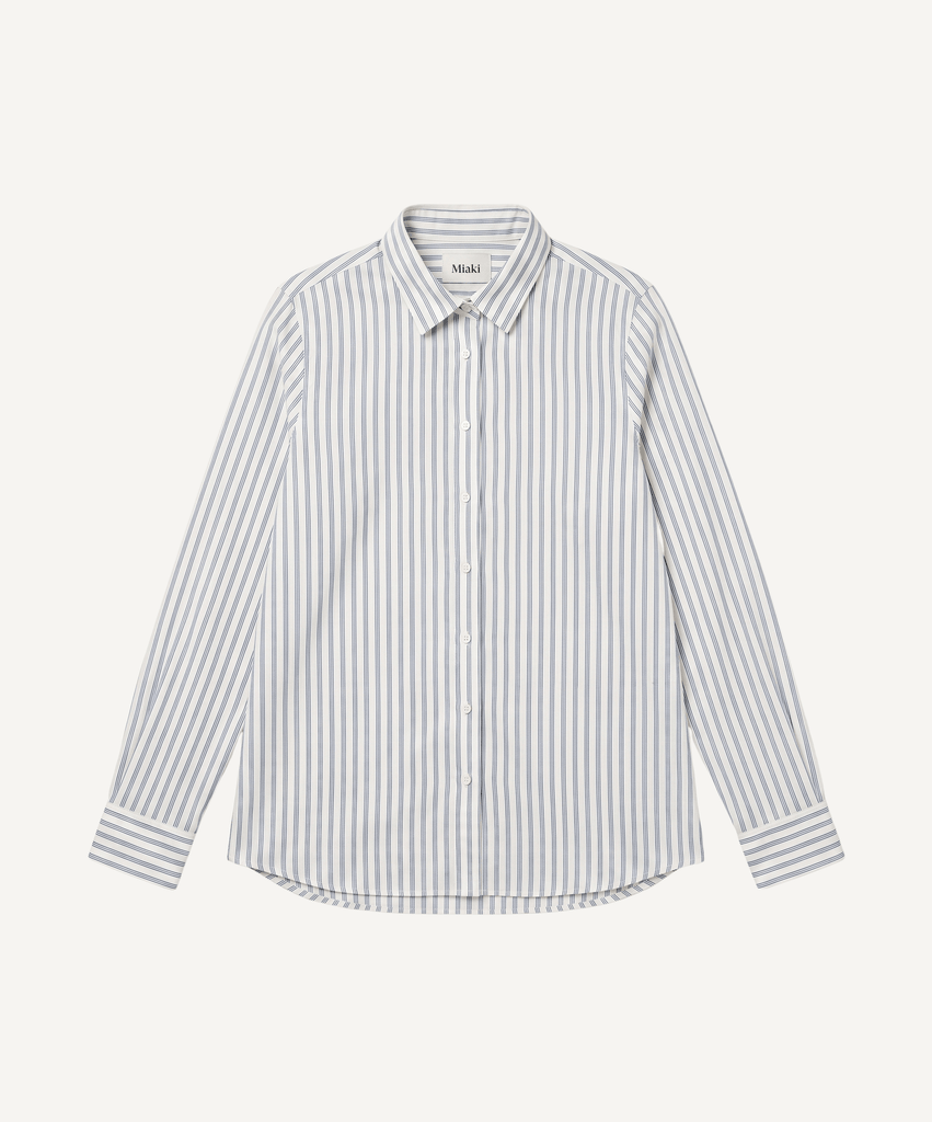 Relaxed Flannel Stripe Shirt Miaki Swiss Made Womenswear