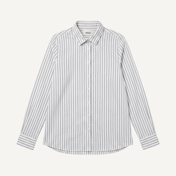 Relaxed Flannel Stripe Shirt Miaki Swiss Made Womenswear
