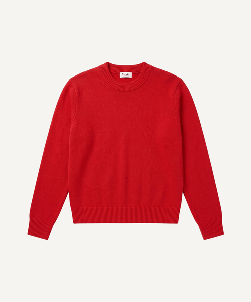 Red / XS Geelong Straight Roundneck Sweater Miaki Swiss Made Womenswear