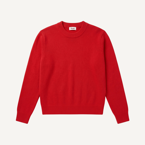 Red / XS Geelong Straight Roundneck Sweater Miaki Swiss Made Womenswear