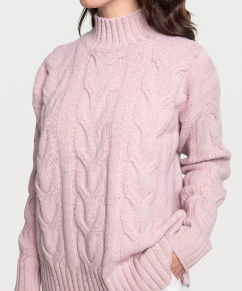 Relaxed Cable Knit Sweater Miaki Swiss Made Womenswear
