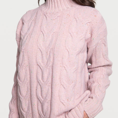 Relaxed Cable Knit Sweater Miaki Swiss Made Womenswear