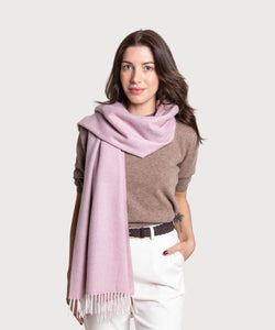 Large Cashmere Herringbone Scarf Miaki Swiss Made Womenswear