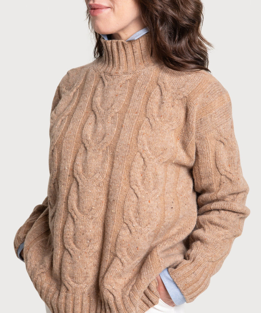 Relaxed Cable Knit Sweater Miaki Swiss Made Womenswear