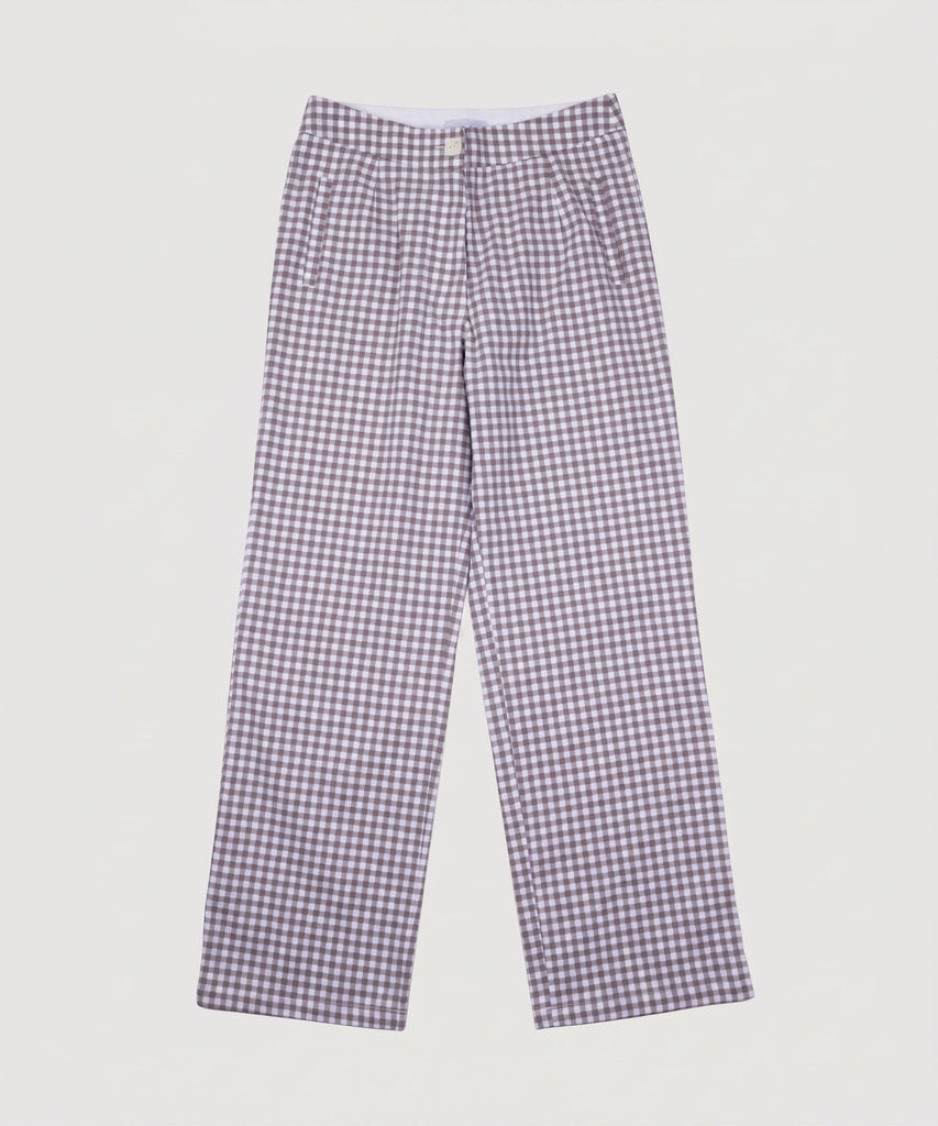 Check Beige / 34 Portofino Check Trousers Miaki Swiss Made Womenswear