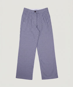 Check Navy / 34 Portofino Check Trousers Miaki Swiss Made Womenswear