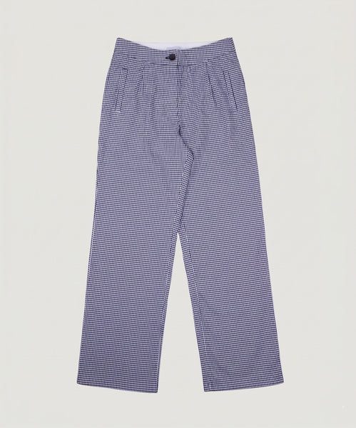 Check Navy / 34 Portofino Check Trousers Miaki Swiss Made Womenswear