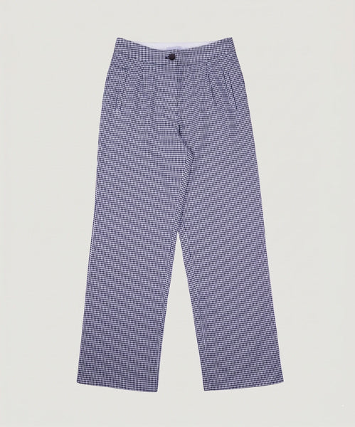 Check Navy / 34 Portofino Check Trousers Miaki Swiss Made Womenswear