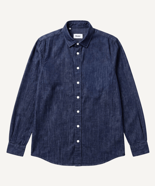 Light Blue / 34 Relaxed Washed Denim Shirt Miaki Swiss Made Womenswear