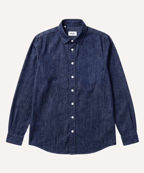 Light Blue / 34 Relaxed Washed Denim Shirt Miaki Swiss Made Womenswear