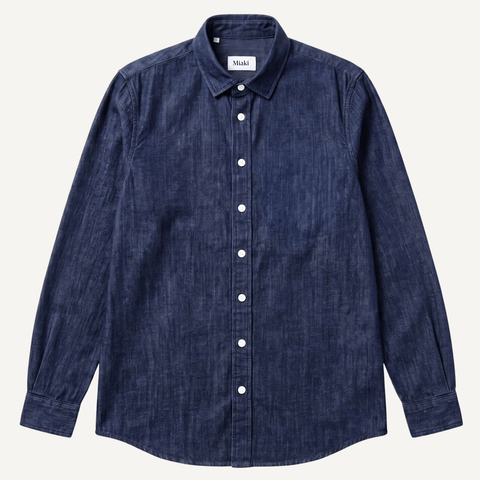 Light Blue / 34 Relaxed Washed Denim Shirt Miaki Swiss Made Womenswear