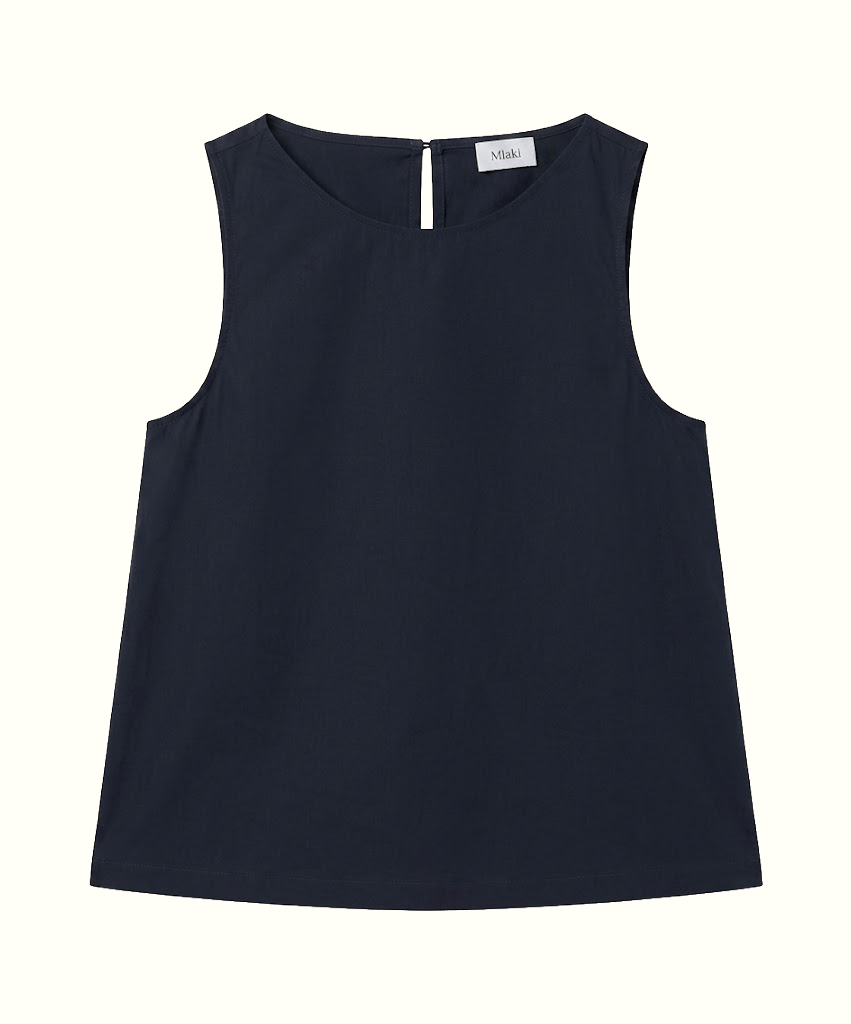 Navy / XS Sleeveless A-Line Top Miaki Swiss Made Womenswear