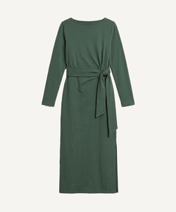 Dark Green / XS Long Sleeve Jersey Knot Dress Miaki Swiss Made Womenswear