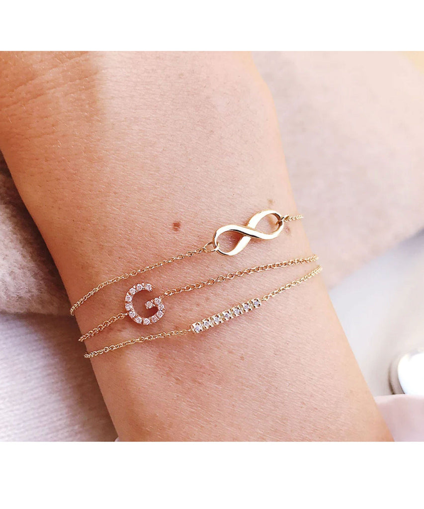 Diamond Alphabet Bracelet