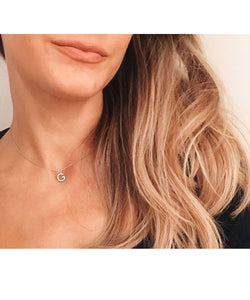 Diamond Alphabet Necklace