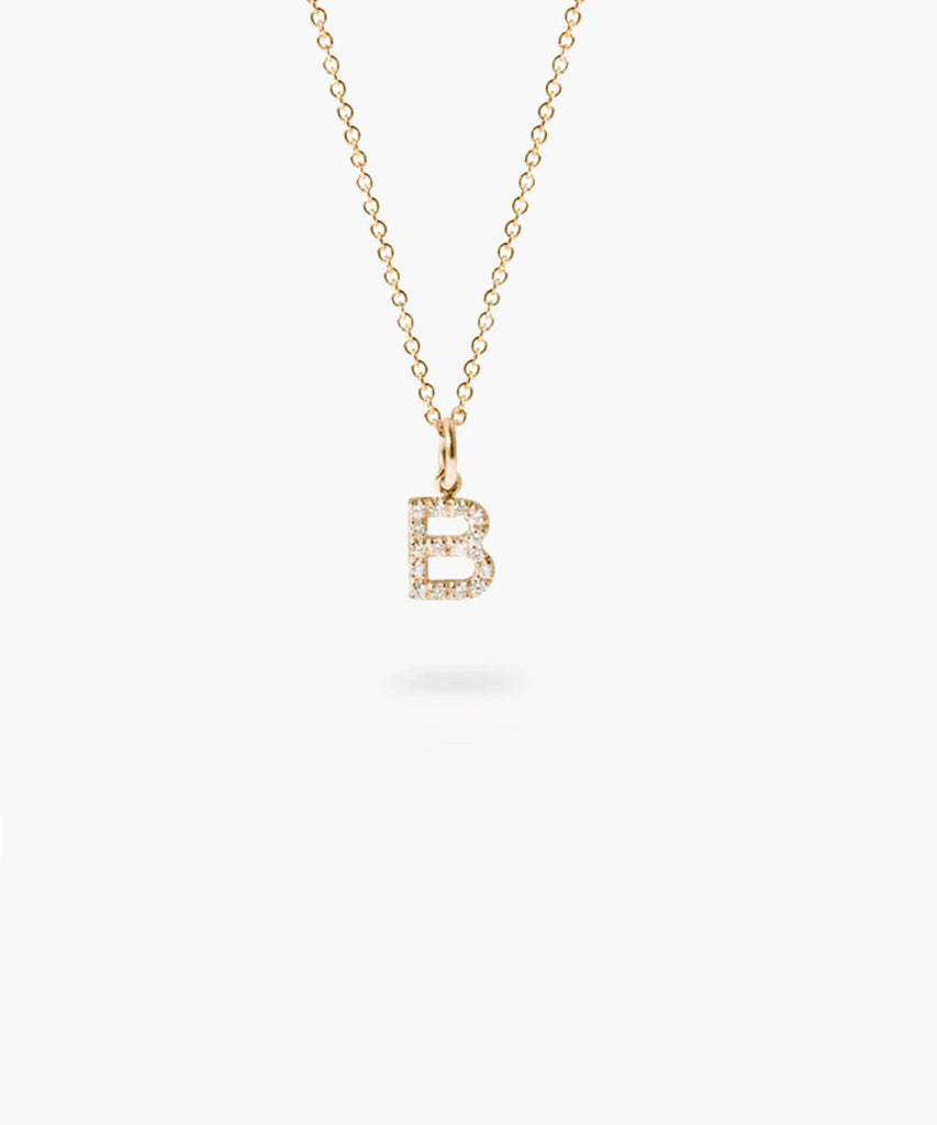 Diamond Alphabet Necklace